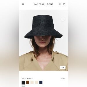 Janessa Leone Black Felix Bucket Hat